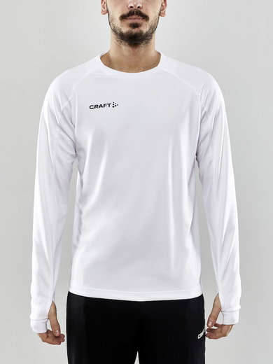 Craft Sport-Langarmshirt Evolve Crew Neck - aus Stretchmaterial - weiss Herren