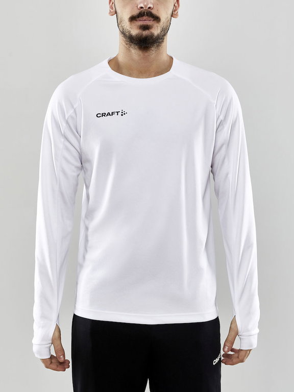 Craft Sport-Langarmshirt Evolve Crew Neck - aus Stretchmaterial - weiss Herren