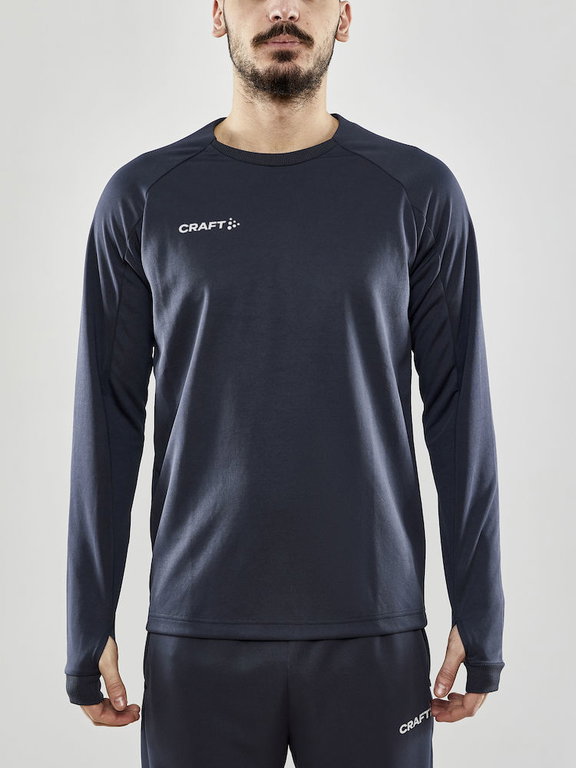 Craft Sport-Langarmshirt Evolve Crew Neck - aus Stretchmaterial - dunkelgrau Herren
