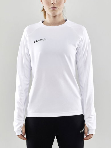 Craft Sport-Langarmshirt Evolve Crew Neck - aus Stretchmaterial - weiss Damen