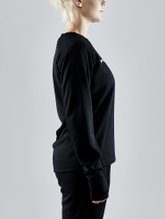 Craft Sport-Langarmshirt Evolve Crew Neck - aus Stretchmaterial - schwarz Damen