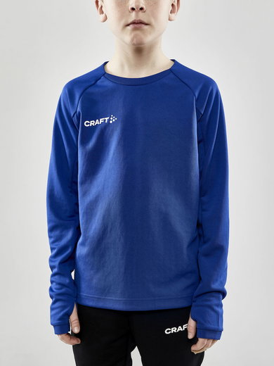 Craft Sport-Langarmshirt Evolve Crew Neck - aus Stretchmaterial - cobaltblau Kinder
