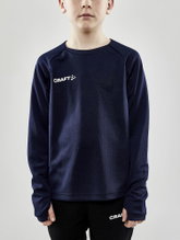 Craft Sport Long Sleeve Shirt Evolve Crew Neck - made of stretch material - navy blue Children