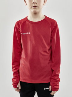 Craft Sport-Langarmshirt Evolve Crew Neck - aus Stretchmaterial - rot Kinder