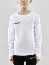 Craft Sport Long Sleeve Shirt Evolve Crew Neck - made of stretch material - white Kids