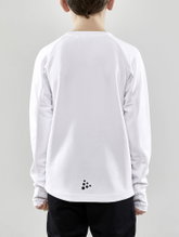 Craft Sport Long Sleeve Shirt Evolve Crew Neck - made of stretch material - white Kids