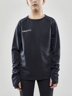 Craft Sport Long Sleeve Shirt Evolve Crew Neck - made of stretch material - asphalt grey Children