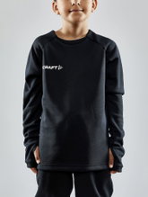 Craft Sport Long Sleeve Shirt Evolve Crew Neck - made of stretch material - black Kids