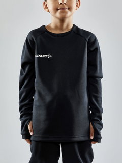 Craft Sport Long Sleeve Shirt Evolve Crew Neck - made of stretch material - black Kids