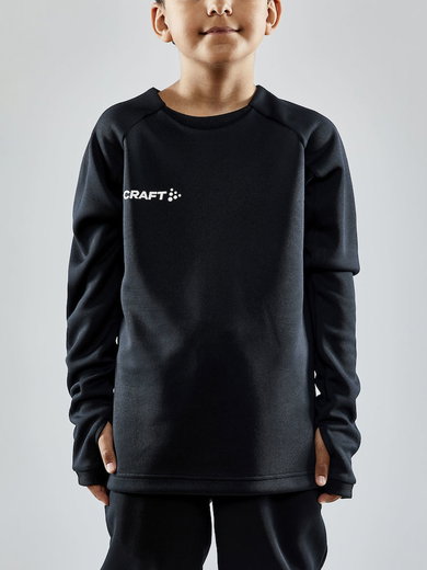 Craft Sport-Langarmshirt Evolve Crew Neck - aus Stretchmaterial - schwarz Kinder