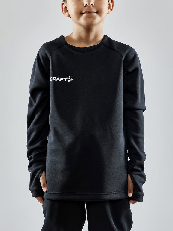 Craft Sport Long Sleeve Shirt Evolve Crew Neck - made of stretch material - black Kids