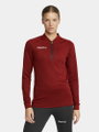 Craft Sport-Langarmshirt Extend Halfzip (hohe Bewegungsfreiheit, bequeme Passform) weinrot Damen