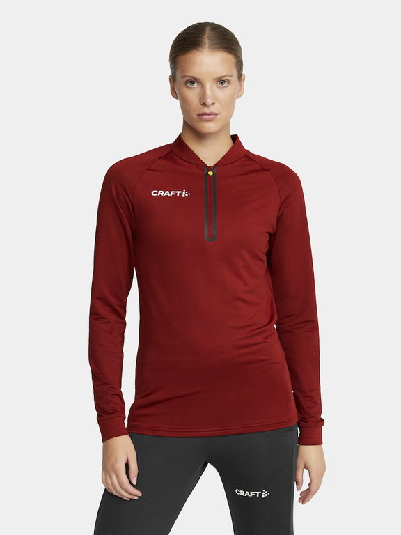 Craft Sportowa koszulka z długim rękawem Extend Halfzip (wysoka swoboda ruchów, wygodny krój) bordowa Damska