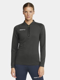 Craft Sport-Langarmshirt Extend Halfzip (hohe Bewegungsfreiheit, bequeme Passform) dunkelgrau Damen