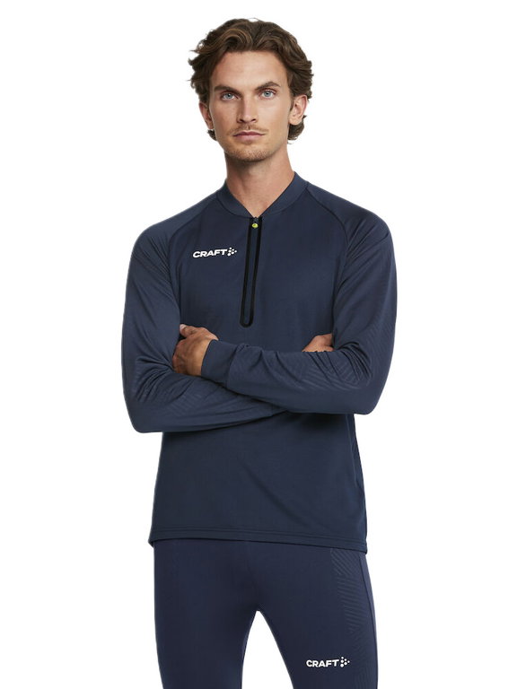 Craft Sport-Langarmshirt Extend Halfzip (hohe Bewegungsfreiheit, bequeme Passform) navyblau Herren