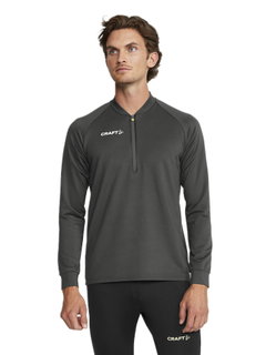 Craft Sport-Langarmshirt Extend Halfzip (hohe Bewegungsfreiheit, bequeme Passform) dunkelgrau Herren