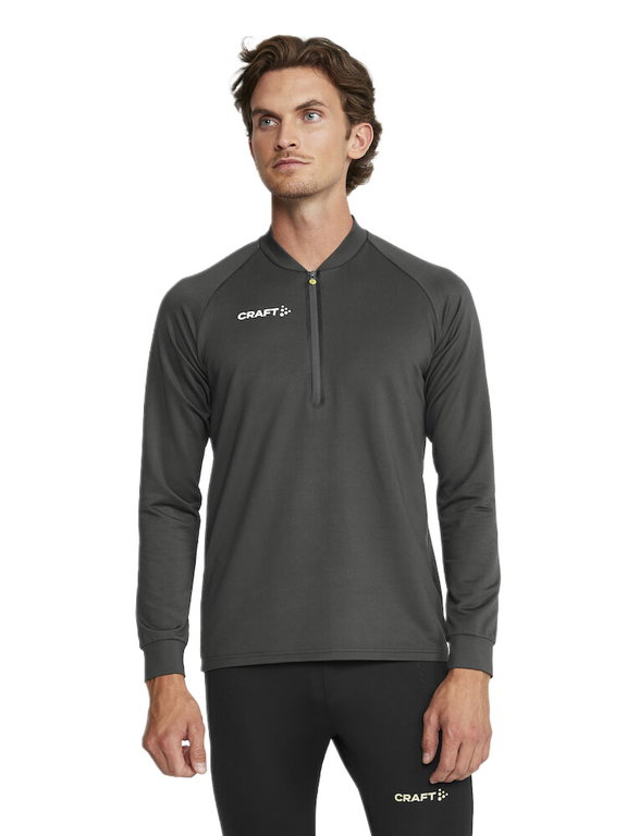 Craft Sport-Langarmshirt Extend Halfzip (hohe Bewegungsfreiheit, bequeme Passform) dunkelgrau Herren