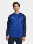 Craft Sport-Langarmshirt Squad 2.0 Crew Neck (rec. Polyester, optimale Bewegungsfreiheit) kobaltblau Herren