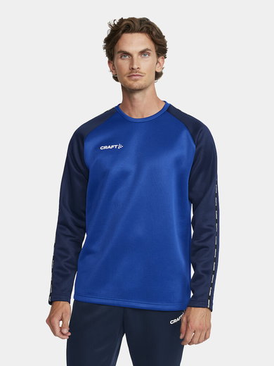 Craft Sport-Langarmshirt Squad 2.0 Crew Neck (rec. Polyester, optimale Bewegungsfreiheit) kobaltblau Herren
