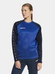 Craft Sport-Langarmshirt Squad 2.0 Crew Neck (rec. Polyester, optimale Bewegungsfreiheit) kobaltblau Damen