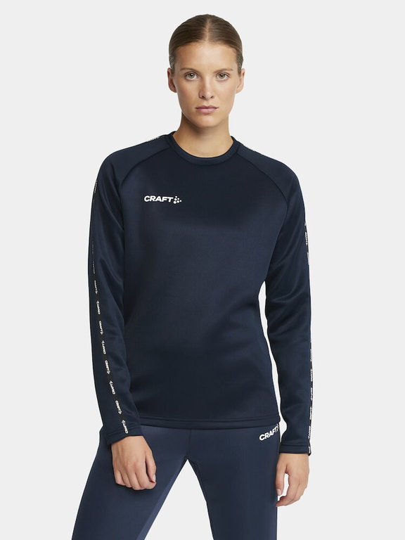 Craft Sport-Langarmshirt Squad 2.0 Crew Neck (rec. Polyester, optimale Bewegungsfreiheit) navyblau Damen