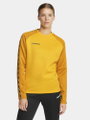 Craft Sport-Langarmshirt Squad 2.0 Crew Neck (rec. Polyester, optimale Bewegungsfreiheit) gelb Damen