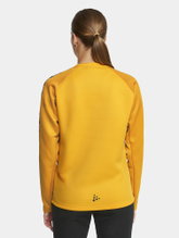 Craft Sport-Langarmshirt Squad 2.0 Crew Neck (rec. Polyester, optimale Bewegungsfreiheit) gelb Damen