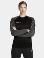 Craft Sport-Langarmshirt Squad 2.0 Crew Neck (rec. Polyester, optimale Bewegungsfreiheit) schwarz Damen
