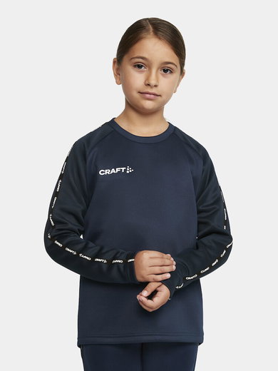 Craft Sport-Langarmshirt Squad 2.0 Crew Neck (rec. Polyester, optimale Bewegungsfreiheit) navyblau Kinder