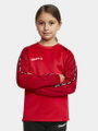 Craft Sport-Langarmshirt Squad 2.0 Crew Neck (rec. Polyester, optimale Bewegungsfreiheit) rot Kinder
