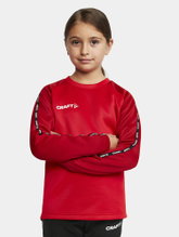 Craft Sport Long Sleeve Shirt Squad 2.0 Crew Neck (rec. Polyester, optimal freedom of movement) red Children