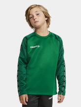Craft Sport Long Sleeve Shirt Squad 2.0 Crew Neck (rec. Polyester, optimal freedom of movement) green Kids