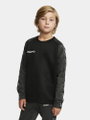 Craft Sport-Langarmshirt Squad 2.0 Crew Neck (rec. Polyester, optimale Bewegungsfreiheit) schwarz Kinder