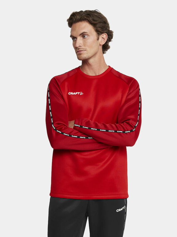Craft Sport Long Sleeve Shirt Squad 2.0 Crew Neck (rec. Polyester, optimal freedom of movement) red Men