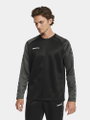 Craft Sport-Langarmshirt Squad 2.0 Crew Neck (rec. Polyester, optimale Bewegungsfreiheit) schwarz/granitgrau Herren