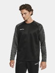 Craft Sport-Langarmshirt Squad 2.0 Crew Neck (rec. Polyester, optimale Bewegungsfreiheit) schwarz/granitgrau Herren