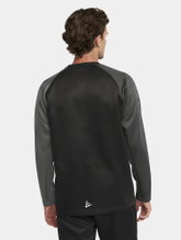 Craft Sport Long Sleeve Squad 2.0 Crew Neck (rec. Polyester, optimal freedom of movement) black/granite grey Men