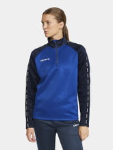 Craft Sport Long Sleeve Shirt Squad 2.0 Halfzip (ergonomic design, high elasticity) cobalt blue/navy blue Women