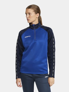 Craft Sport-Langarmshirt Squad 2.0 Halfzip (ergonomisches Design, hohe Elastizität) kobaltblau/navyblau Damen