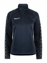Craft Sport-Langarmshirt Squad 2.0 Halfzip (ergonomisches Design, hohe Elastizität) navyblau Damen