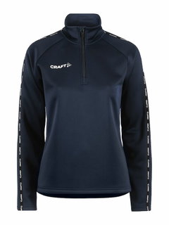 Craft Sport-Langarmshirt Squad 2.0 Halfzip (ergonomisches Design, hohe Elastizität) navyblau Damen
