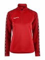 Craft Sport-Langarmshirt Squad 2.0 Halfzip (ergonomisches Design, hohe Elastizität) rot Damen