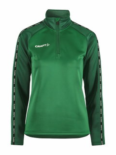 Craft Sport-Langarmshirt Squad 2.0 Halfzip (ergonomisches Design, hohe Elastizität) grün Damen