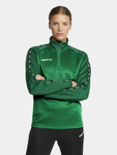 Craft Sport Long Sleeve Shirt Squad 2.0 Halfzip (ergonomic design, high elasticity) green Women