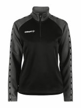 Craft Sport Long Sleeve Shirt Squad 2.0 Halfzip (ergonomic design, high elasticity) black/gray Women