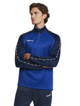 Craft Sport-Langarmshirt Squad 2.0 Halfzip (ergonomisches Design, hohe Elastizität) kobaltblau/navyblau Herren