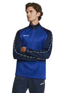 Craft Sport-Langarmshirt Squad 2.0 Halfzip (ergonomisches Design, hohe Elastizität) kobaltblau/navyblau Herren