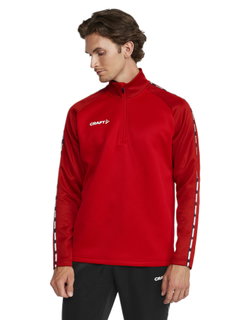 Craft Sport-Langarmshirt Squad 2.0 Halfzip (ergonomisches Design, hohe Elastizität) rot Herren