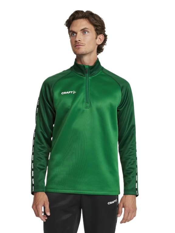 Craft Sport-Langarmshirt Squad 2.0 Halfzip (ergonomisches Design, hohe Elastizität) grün Herren