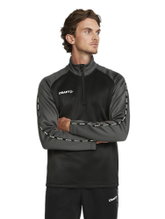 Craft Sport Long Sleeve Shirt Squad 2.0 Halfzip (ergonomic design, high elasticity) black/gray Men